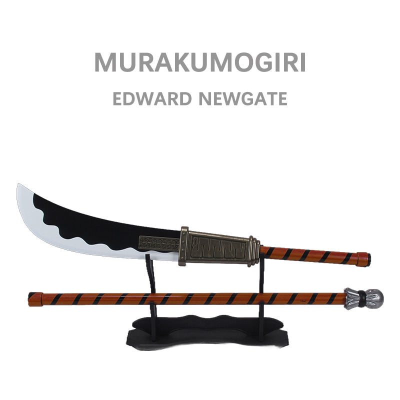One Piece Mukakumogiri Wooden Toy Katana, 160 CM, Whitebeard Edward Replica Katana