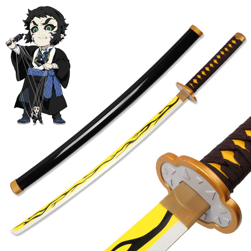 Demon Slayer Kaigaku Zenitsu Wooden Katana - 105 CM